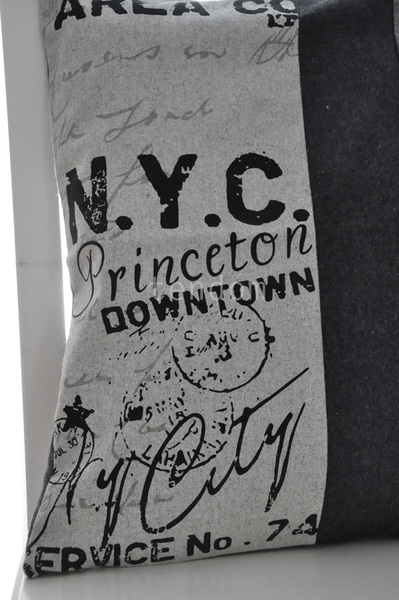 wełniana poszewka dekoracyjna N.Y.C.,wym.42x42cm