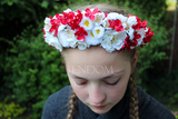 wianek na głowę Biało-czerwony, rozmiar uniwersalny, dziecięcy / dorosły