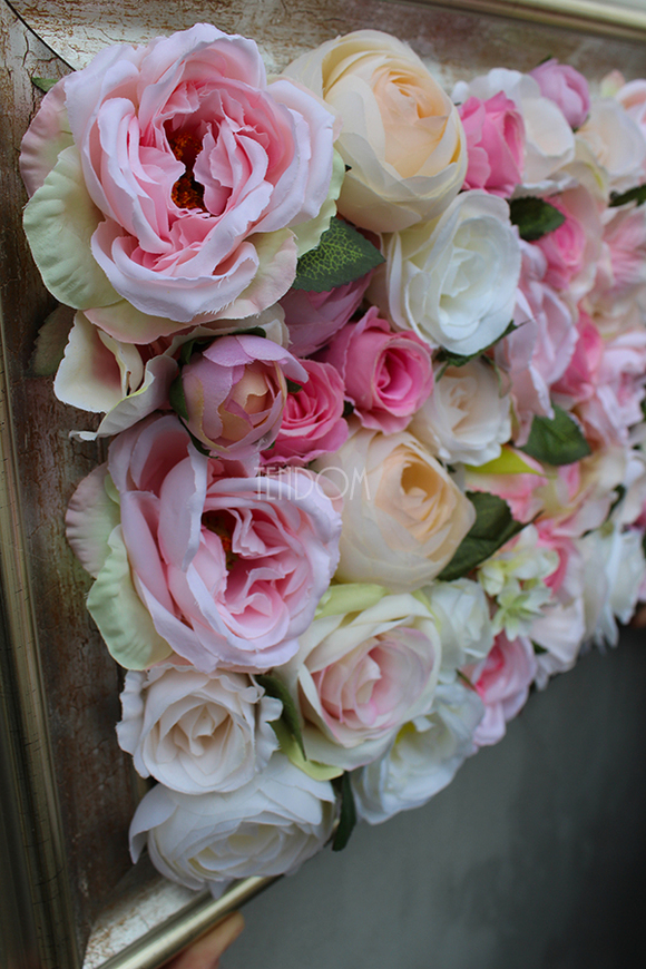 efektowna kwietna rama jednostronna Romatyczna wym.40x31cm