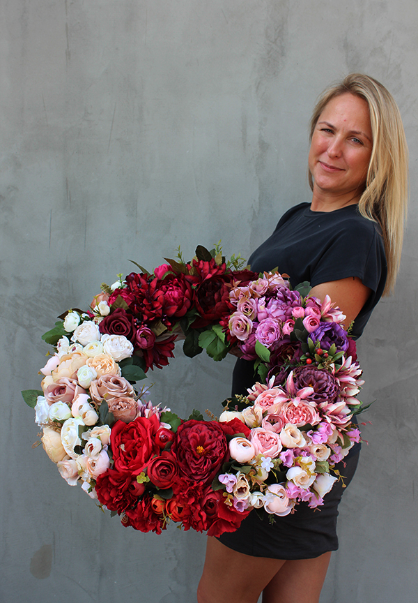 jesienna Caryca Katarzyna 2, wianek na drzwi, śr.55cm  