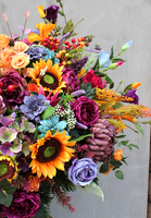 Jesienna 2, duża kompozycja / wiązanka nagrobna, dł.105cm