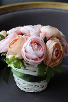 kosz z kwiatami Romantyczny Pełnik 2, 21x23cm