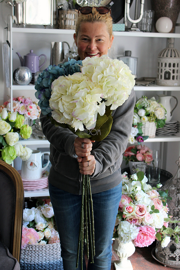 kremowa hortensja 1 sztuka, wys.80cm Cream