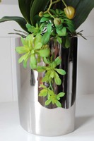 Silverio storczyk w srebrnym wazonie, wys.80cm