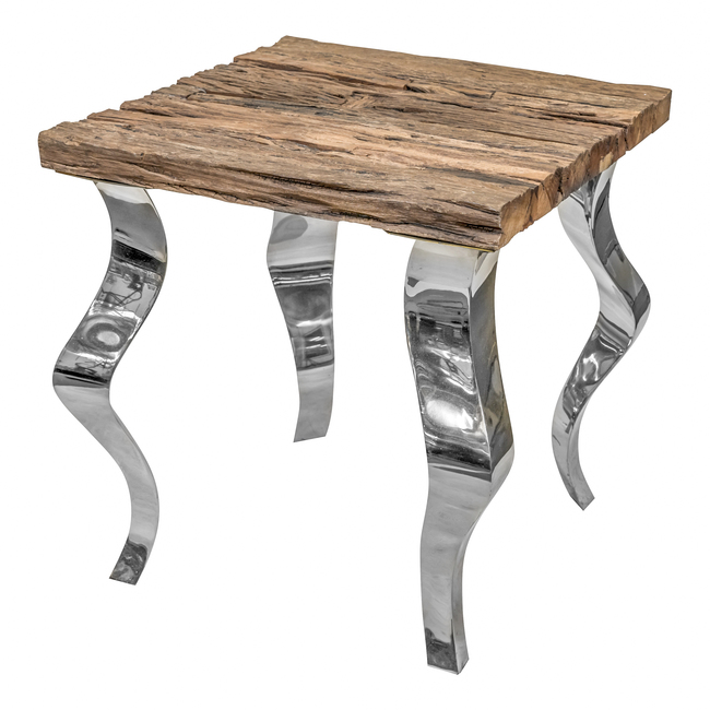 stolik z drewna egzotycznego, Sally, wym.​60x60x68cm