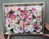 efektowna kwietna rama jednostronna Romatyczna wym.40x31cm