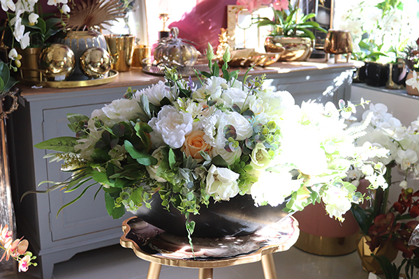 bardzo duża kompozycja kwiatowa, Pellina, wym. 53x88cm