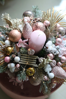 atrakcyjny świąteczny flowerbox, Pudrovy Glamour, wys.25cm 