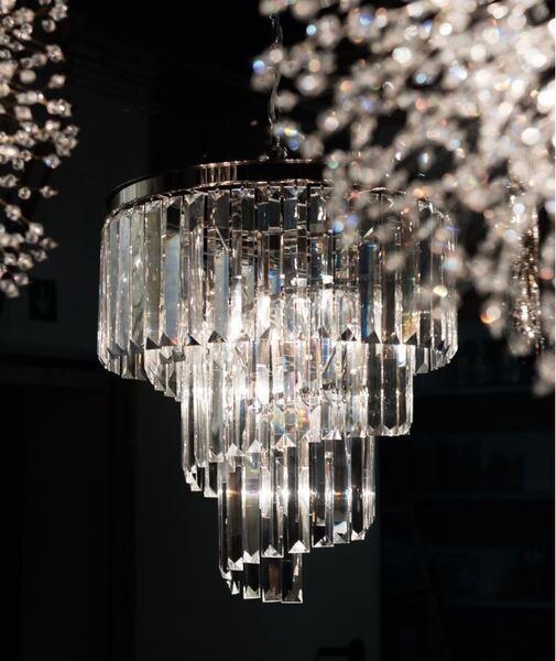 Glamour żyrandol 4B (biały), wym. 50x50x62cm