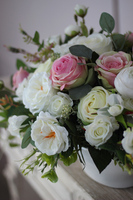 Trulla, kompozycja kwiatowa / bukiet w donicy glamour, wym.30x38x26cm