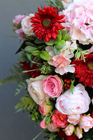 dekoracja / wiązanka nagrobna Red Spring, dł.55cm