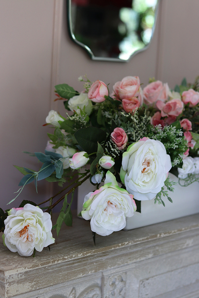 Eleonora Big, elegancka kompozycja kwiatowa na komodę, wym.30x35x90cm