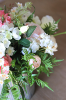 Geonia, duża kompozycja kwiatowa w naczyniu bosco, wym.36x42cm