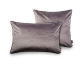 poduszka dekoracyjna welurowa, Velvetia, szary, wym.40x60cm 