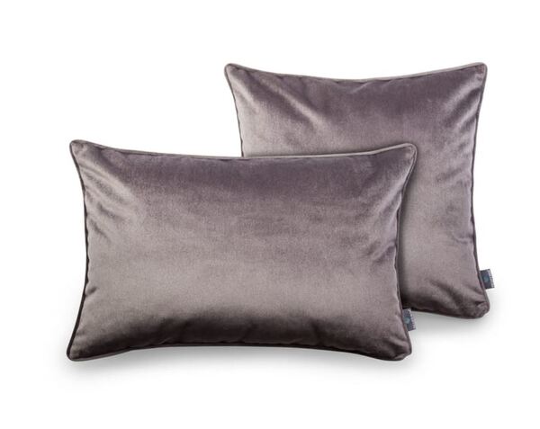 poduszka dekoracyjna welurowa, Velvetia, szary, wym.40x60cm 