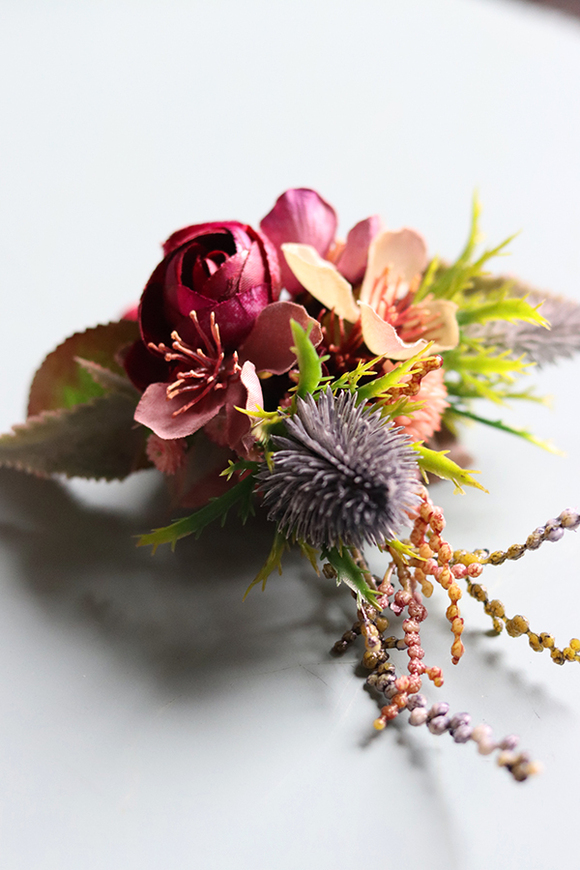 Jasmina, mini bukiet / kwiaty do butonierki / butonierka, wym.14cm