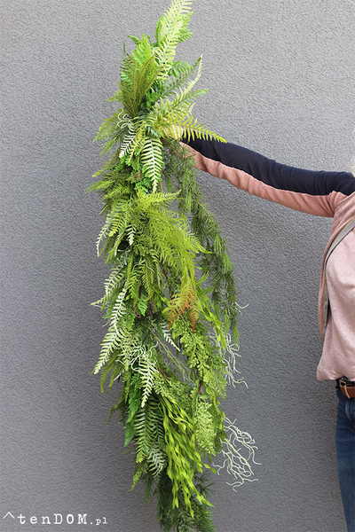 efektowna zielona girlanda, Gertruda Light, dł.100cm