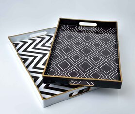 Dekoradore Geometria 2, taca melaminowa, wym.40x25.6x3.5cm