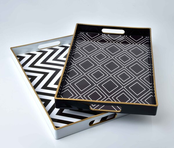 Dekoradore Geometria 2, taca melaminowa, wym.40x25.6x3.5cm