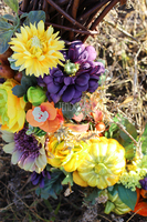 Jesienne Dynie cudowny wianek na drzwi, śr.50cm