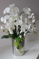 Silverio storczyk w srebrnym wazonie, wys.80cm