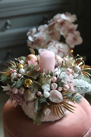 atrakcyjny świąteczny flowerbox, Pudrovy Glamour, wys.25cm 