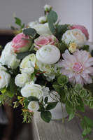 Trulla, kompozycja kwiatowa / bukiet w donicy glamour, wym.30x38x26cm