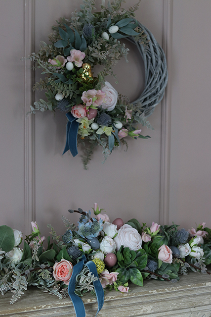 atrakcyjny wianek wielkanocny, Green Canoe Pastels, śr.35cm 