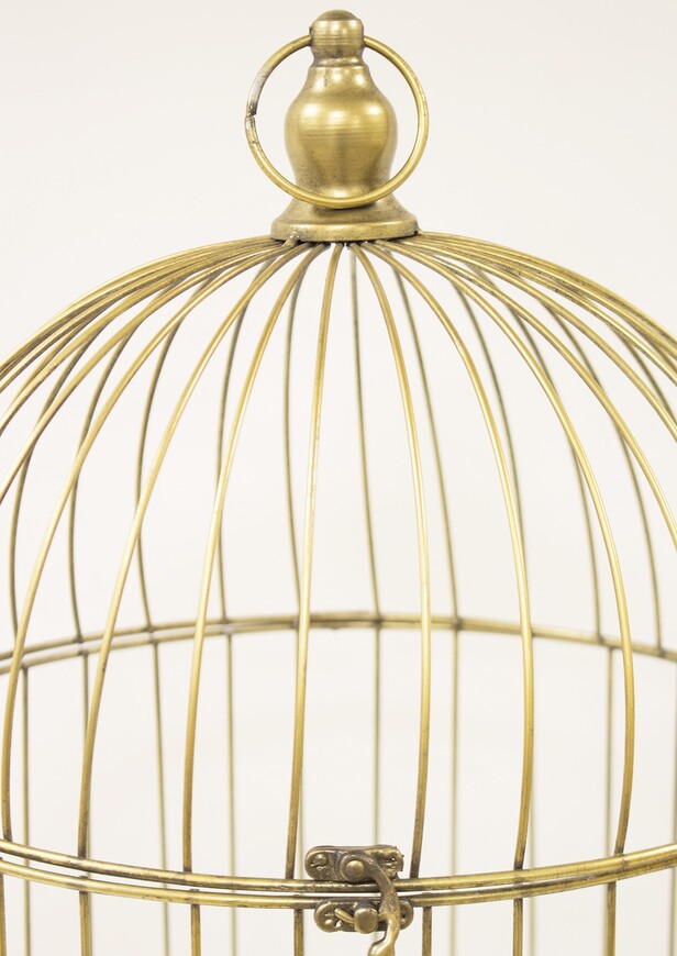 Indie, złota klatka dekoracyjna, kpl.2szt. wys.60/72cm