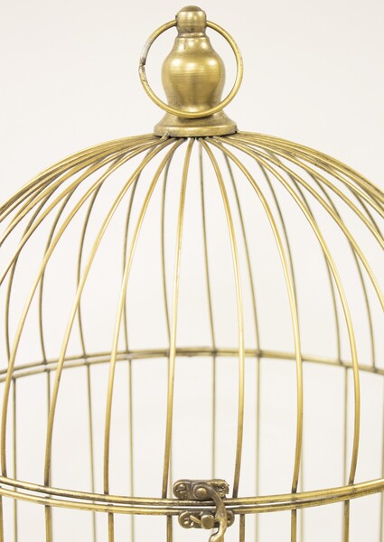 Indie, złota klatka dekoracyjna, kpl.2szt. wys.60/72cm