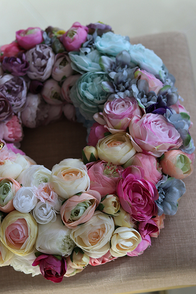 Bella Beauty, duży wianek ze złotymi ptaszkami, śr.46cm