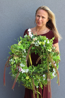 duży sufitowy wianek, Green Nature, śr.60cm