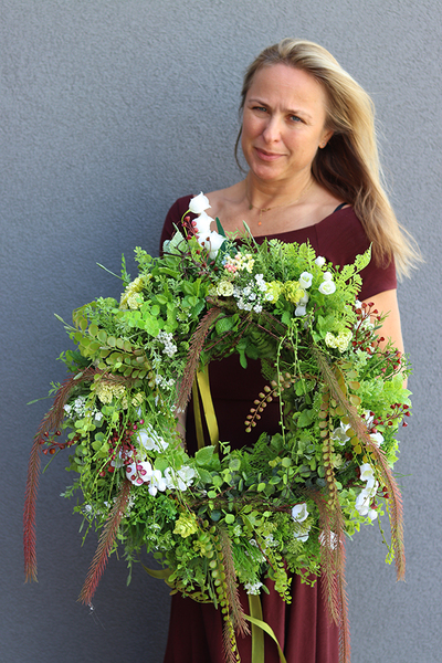 duży sufitowy wianek, Green Nature, śr.60cm