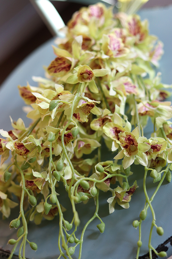 bukiet tajskiej orchidei, Multikolor, zielona, 12szt, dł.67cm