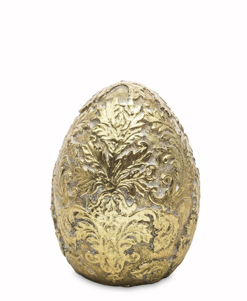 OD RĘKI Gold Easter, dekoracja wielkanocna / figurka jajo, wym.10x7.5x7.5cm