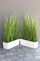 Greta Summer Tall, kompozycja z traw w białej donicy z kłosami, wys.100cm 