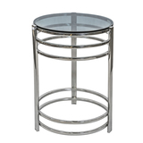 stolik ze szklanym blatem, Ring, wym.39x39x53cm