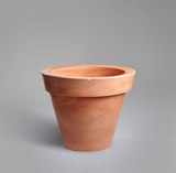 Grande donica terakota z wewnętrzną półką, 88x75cm