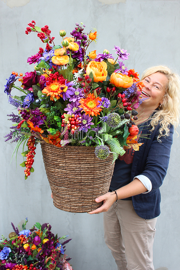 jesienny kosz Grande Autumn, wys.85cm