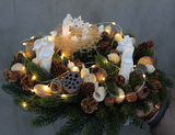 elegancki wianek na stół / stroik Szopka Bożonarodzeniowa, śr.27cm