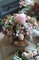 atrakcyjny świąteczny flowerbox, Pudrovy Glamour, wys.25cm 