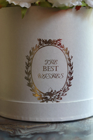 Białe Róże Premium, kompozycja kwiatowa / bukiet / flowerbox, wys.24cm