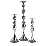 Megan Silver, świecznik glamour, wys.53cm