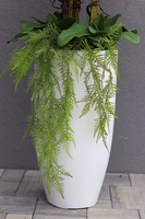 Fiberglass Grande White Duo, efektowny storczyk w białej donicy z fiberglass, wys.140cm