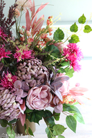 Lurdes, bogaty bukiet nagrobny z astrem, wys.55cm 