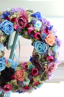 bardzo efektowny wianek Blue Pranella, śr.38cm