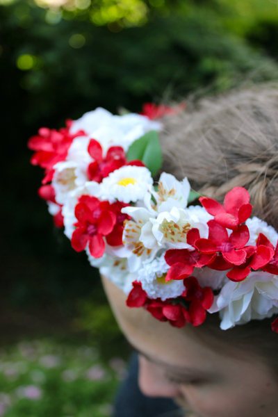 wianek na głowę Biało-czerwony, rozmiar uniwersalny, dziecięcy / dorosły