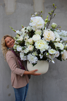 Florencja Biel kompozycja kwiatowa / bukiet, wys.100xśr.85cm 