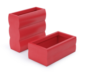 Nyx, nowoczesna czerwona donica, wysoka, wys.70x70x25cm