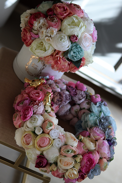 Bella Beauty, zestaw dekoracji kwiatowych, flowerbox & wianek